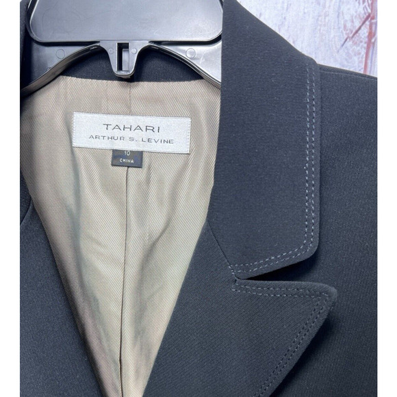 Tahari Arthur S. Levine Woman’s Black Blazer Jacket Dress Up Workwear Size 10 - Picture 6 of 9